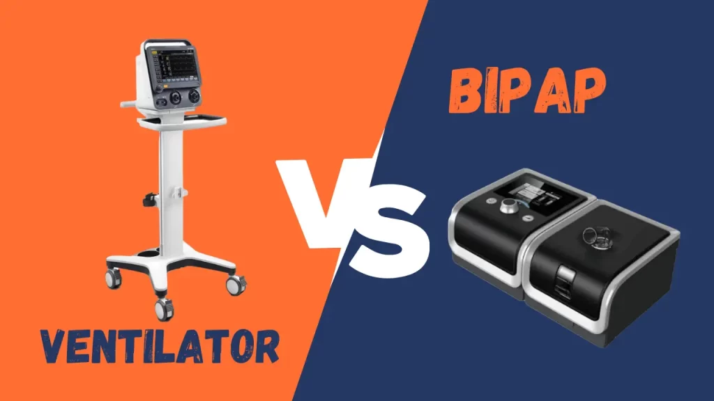 difference between ventilator and bipap machine